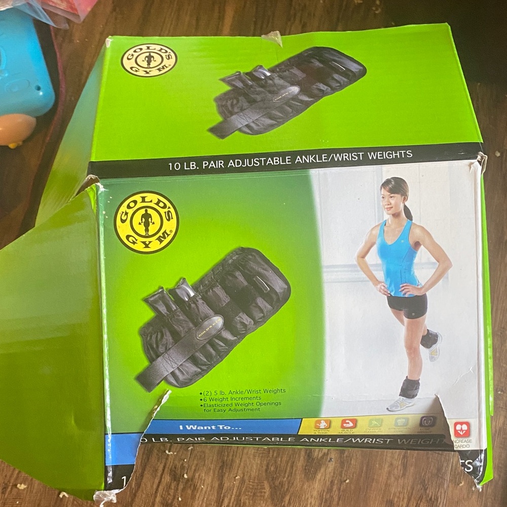 Gold's Gym Black Adjustable Ankle/Wrist Weights